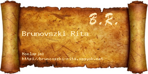 Brunovszki Rita névjegykártya